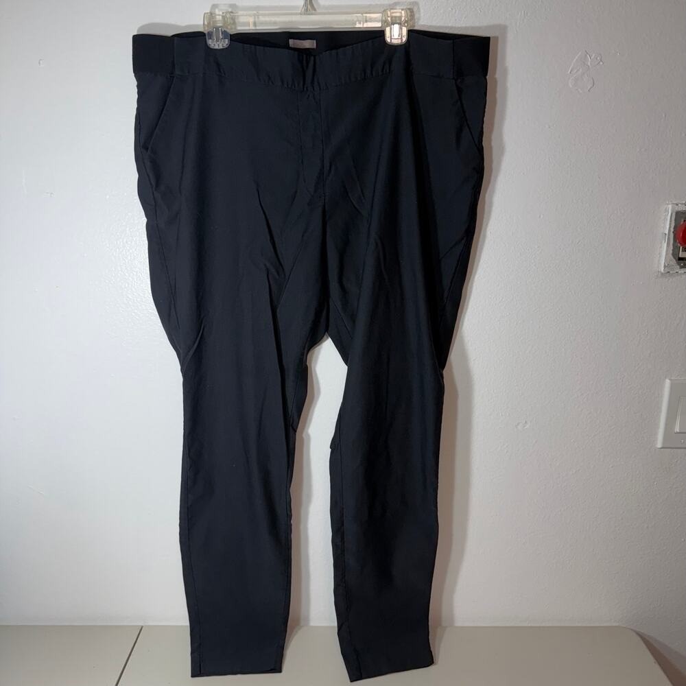 Maurices Black Pull On Stretch Pants 24W Long Plus Size Work Career